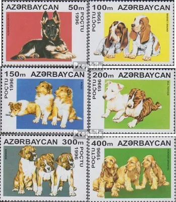Produktbild von Briefmarken Aserbaidschan 1996 Mi 306-311 (kompl.Ausg.) postfrisch Hundewelpen