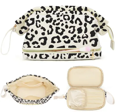 Productafbeelding van Make-uptas voor Reizen met Luipaardpatroon