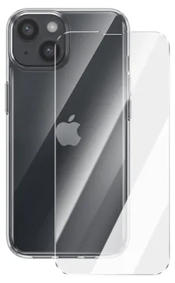 Zdjęcie produktu dla Mayaxess, etui i szkło hartowane do iPhone 14. Odporne na wstrząsy i zarysowania, przezroczyste