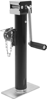 Immagine prodotto di Cric per auto - Manuale con manovella, indipendente - Acciaio Q235B - Capacità di sollevamento 454 kg - Carico statico 1 t - Altezza di sollevamento 26 cm - Nero