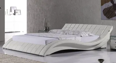 Zdjęcie produktu dla Łóżka Małżeństwo 180x200cm Sypialnia Skórzane Podwójne Łóżko Tapicerka Design Hotel
