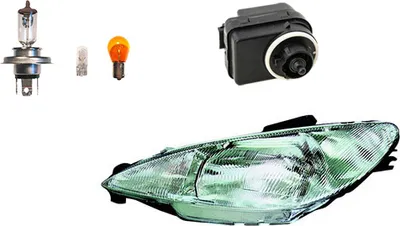 Zdjęcie produktu dla Johns, reflektor pasujący do Peugeot 206 CC 09/98- lewy reflektor z siłownikiem