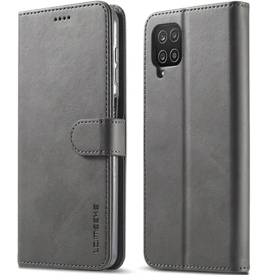 Obrázek produktu pro Pouzdro pro Samsung Galaxy A22 4G, kožené flipové pouzdro s magnetickým uzávěrem a stojánkem, ochranné pouzdro Šedá