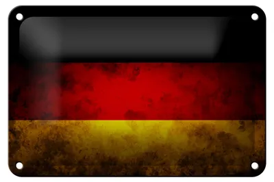Produktbild von Blechschild Flagge 18x12cm Deutschland Fahne