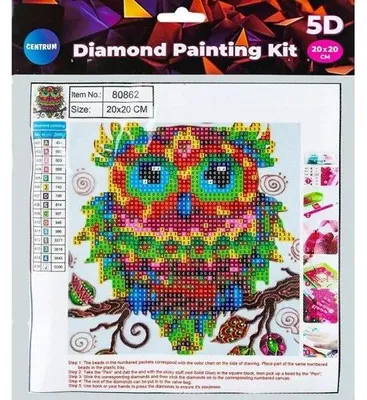 Produktbild von Diamant-Mosaik 5D - Eule 20x20 80862