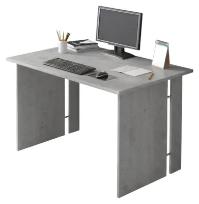 Produktbild von Dmora Schreibtisch Ullano 119x78,2x75h cm Beton Grau, Modular mit Kabeldurchlässen