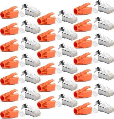 Produktbild von 20x Netzwerkstecker CAT 7 6A RJ45 LAN Netzwerk Crimp Stecker vergoldete Kontakte
