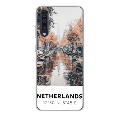 Produktbild von MuchoWow® Handyhülle Schutzhülle Hülle für Samsung Galaxy A50 Niederlande - Amsterdam - Gracht - Herbst Silikon Softcase Handy Hülle - Mobiltelefonhülle