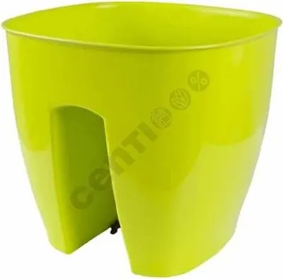 Immagine prodotto di Vaso/scatola per piante da ponte, DUO scatola da balcone fucsia, verde lime, polipropilene, vaso per ringhiera
