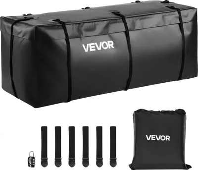 Immagine prodotto di VEVOR Borsa da Trasporto per Gancio di Traino 1460 x 495 x 605 mm Borsa da Carico Resistente per Stoccaggio sul Cassone del Camion con Cinghie Rinforzate, per Cestini da Gancio per Auto, SUV e Furgoni