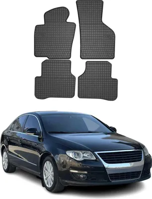 Obrázok produktu pre 2005-2010 VW Passat B6 podlahové rohože gumové čierne 4 ks