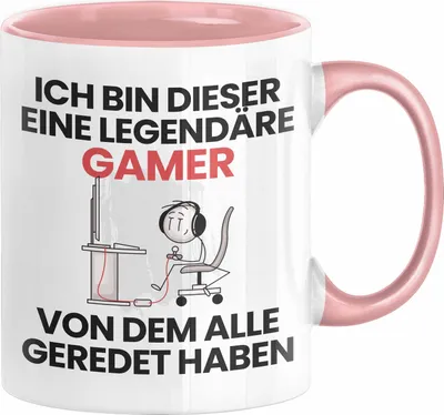 Produktbild von Gamer Geschenk Tasse Lustige Geschenkidee Geburtstag für Gamer Ich Bin Dieser Legendäre Gamer Von Dem Alle Geredet Haben Kaffee-Becher (Rosa)