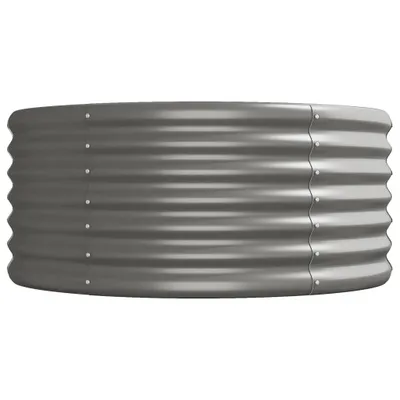 Image de Lit surélevé de jardin Acier galvanisé 368x80x36 cm gris