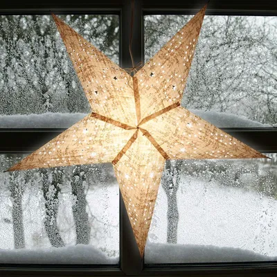 Image de Étoile de Noël 60cm Décoration de Noël Étoile de l'Avent Étoile lumineuse Décoration de fenêtre Étoile