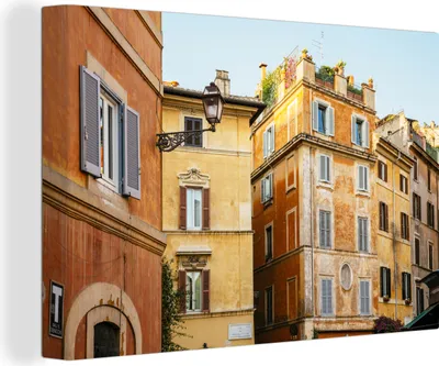Zdjęcie produktu dla OneMillionCanvasses® - Obraz na płótnie - 140x90 cm, Ulica - Rzym - Architektura - Włochy, dekoracja ścienna z grafiką ścienną