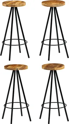 Produktbild von Barhocker 4 Stk. Massivholz Mango