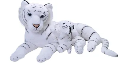 Produktbild von Wild Republic 24101 Jumbo Weißer Tiger mit Baby ca 76cm Plüsch