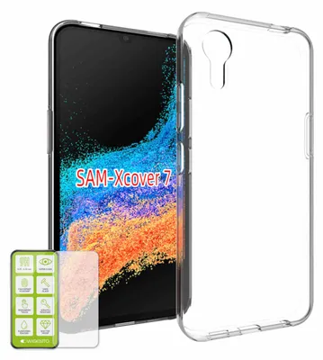 Produktbild von Für Samsung Galaxy XCover 7 Silikon Hülle H9 Glas Handy Tasche Etuis Cover Case Kappe