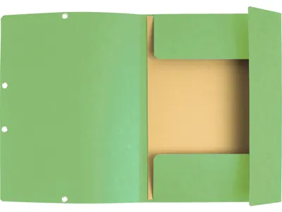 Produktbild von Exacompta 25x Sammelmappe + Gummizug 3 Klappen Karton 400g/m2 A4 Lindgrün 55513E