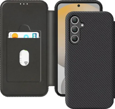 Produktbild von Avizar, Hülle für Samsung S24 FE Carbonfaser und Anti-RFID, Schwarz
