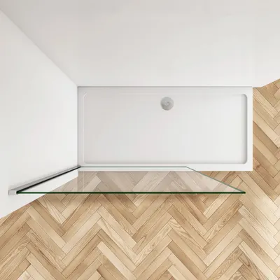 Produktbild von 120x200cm Duschabtrennung Walk In 10mm Nano ESG Klarglas Duschtrennwand Höhe 200cm