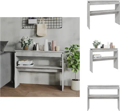 Produktbild von vidaXL Konsolentisch Betongrau 102x30x80 cm Holzwerkstoff -  Beistelltische