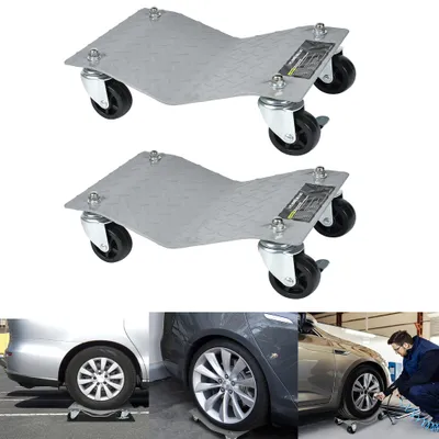 Produktbild von LARS360 2 Stücke Rangierheber max. 500 kg/Stück Rangierhilfe 30cm Reifenbreite Wagenheber Rad Rangierroller für Auto PKW LKW