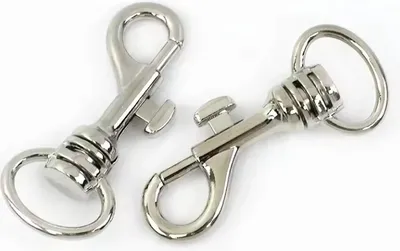 Produktbild von CHPN – Musketon-Haken-Schlüsselanhänger – Schlüsselanhänger mit Haken – 5,5 cm lang – 2 Schlüsselringe – Musketon – Silber