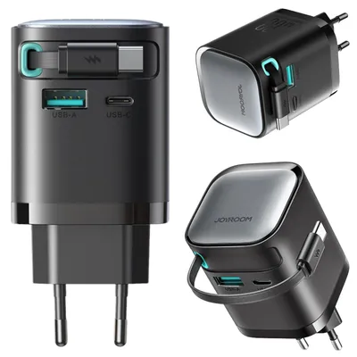 Produktbild von JOYROOM JR-TCL02, Drinnen, AC, 0,7 m, Schwarz