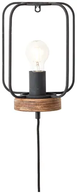 Produktbild von BRILLIANT Wandleuchte mit Zuleitung Tosh braun IP20 E27 52 Watt g. f. Normallampe