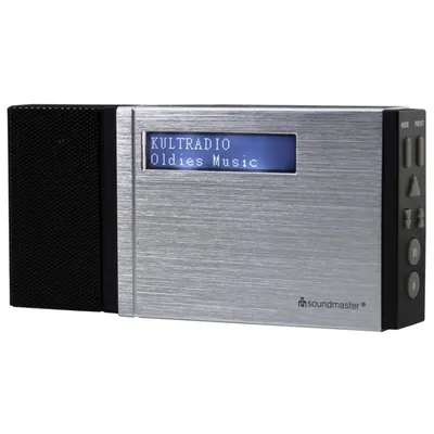 Produktbild von Soundmaster DAB400, Tragbar, Digital, DAB+, FM, Automatisches Tuning, 3,5 mm, Schwarz, Silber