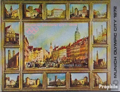 Produktbild von Briefmarken Nordjemen (Arabische Rep.) 1970 Mi Block146 (kompl.Ausg.) postfrisch Bauwerke der Olympiastadt München
