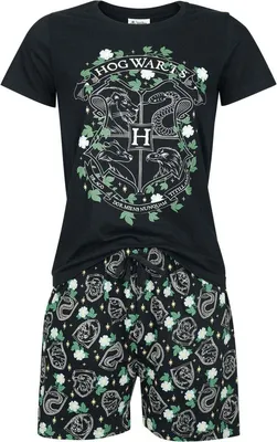 Produktbild von Harry Potter Schlafanzug Damen Hogwarts schwarz S