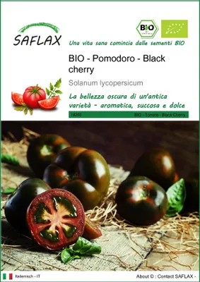 Immagine prodotto di SAFLAX -- Pomodoro - Black cherry - 10 semi - Solanum