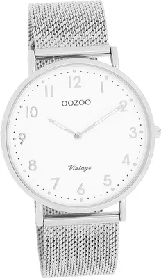 Produktbild von Oozoo Metall Damen-Herren Uhr Analog Quarzuhr Armband silber Vintage Series D2UOC20340