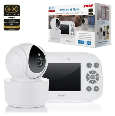 Produktbild von Reer BabyCam XL Move Babyphone mit Kamera, 4,3 Zoll TFT, 300 m, Weiß/Grau