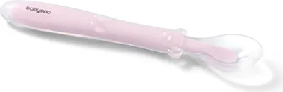 Obrázek produktu pro Silikonová lžička měkká, flexibilní - růžová