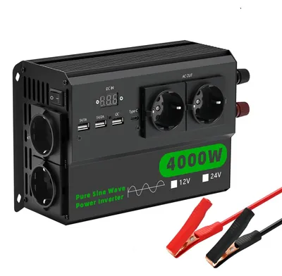 Imagen del producto de Convertidor de corriente continua (DC) a corriente alterna (AC) - 4000W - Conversor de 12V a 220V