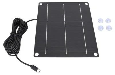 Obrázok produktu pre 6 W solárna nabíjačka, monokryštalická súprava pre telefóny, malé ventilátory, vonkajšia bezpečnostná kamera, konektor typu C