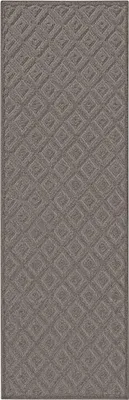 Produktbild von benuta Teppich Wohnzimmer Leo Hellgrau 70x200 cm Wohnzimmerteppich Läufer Muster Kurzflor Flauschig Weich