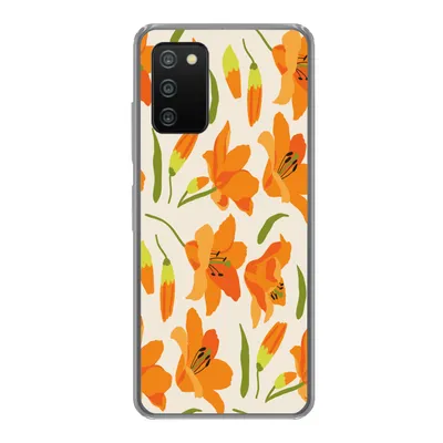 Produktbild von MuchoWow® Handyhülle Schutzhülle Hülle für Samsung Galaxy A03s Blumen - Lilie - Muster Silikon Softcase Handy Hülle - Schutz