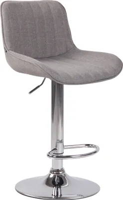 Produktbild von TPFLiving Barhocker Lento Gestell Metall in Chromoptik Stoff Grau