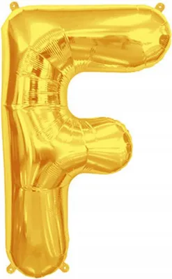Zdjęcie produktu dla Złoty Balon Foliowy W Kształcie Litery F 40 Cm