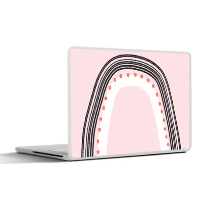 Produktbild von MuchoWow® Laptop Aufkleber Sticker Cover Regenbogen - Minimalismus - Rosa 36.5x27.5 cm - Laptop-Sticker