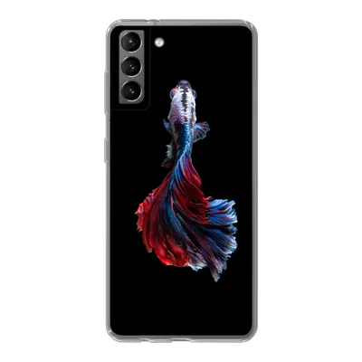 Produktbild von MuchoWow® Handyhülle Schutzhülle Hülle für Samsung Galaxy S21 Plus Fisch - Schwanz - Schwarz Silikon Softcase Handy Hülle - Handy-Tasche
