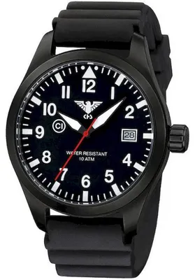 Produktbild von KHS Uhren Herrenuhr Airleader Black Steel KHS.AIRBS.DB