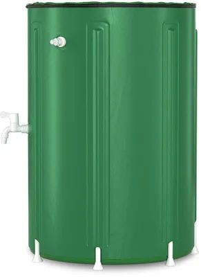 Produktbild von PVC-Regenton 380L für Garten mit Wasserhahn, grün