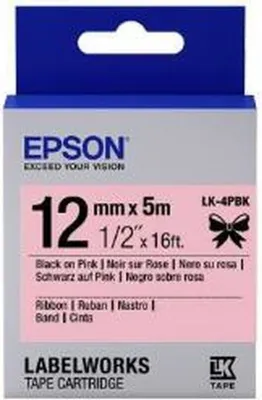 Immagine prodotto di Epson LK-4PBK nastro per etichettatrice Nero su rosa