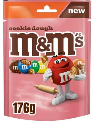 Produktbild von M&M'S Cookie Dough Schokoladen-Snack 176g – Cremiger Cookie Dough Kern