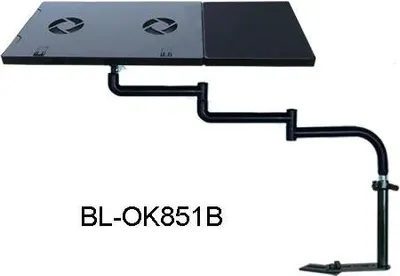 Obrázok produktu pre Prenosný počítačový stojan, plne mobilný, integrovaný ventilátor USB, BLOK851B